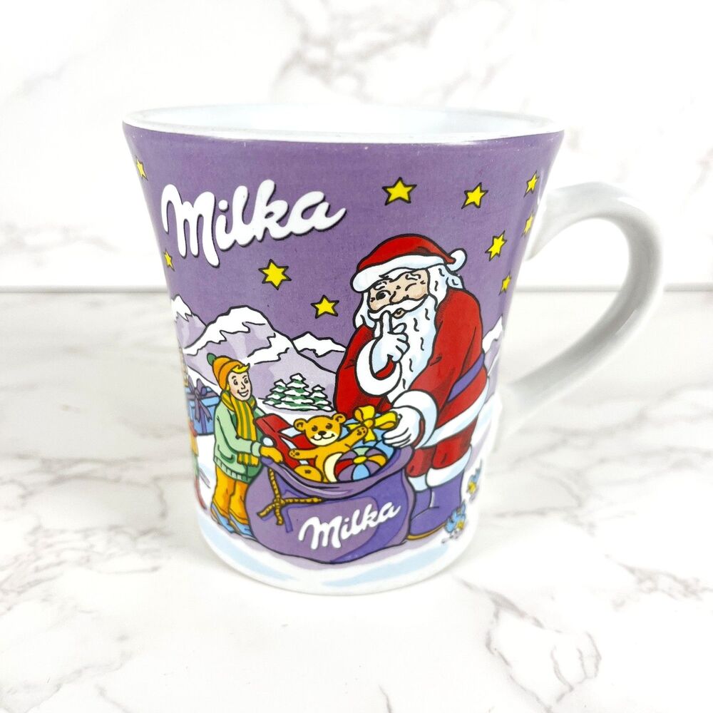 Milka Christmas Mug Edition No 9 Weihnachtsbecher Santa Claus Purple Collectible